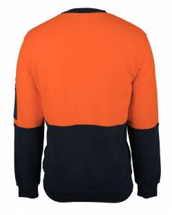 310 Cotton Crew Neck Fleece, Hi Vis